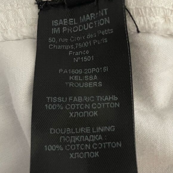 Isabel Marant 100% Cotton White Kelissa High Waisted Jeans Size 8 - Picture 8 of 13